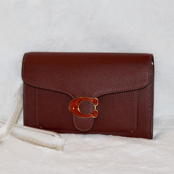 NWT COACH Tabby Chain Clutch Leather Crossbody Bag - Picture 2 of 8